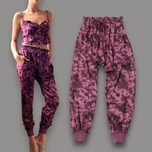 URBAN OUTFITTERS Out From Under Hansel Tie-Dye Faux Satin Joggers Sz M Pants
